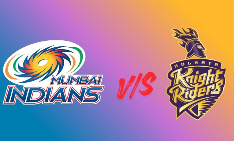 mumbai indians vs kolkata knight riders timeline