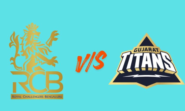 royal challengers bengaluru vs gujarat titans timeline